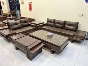 Bộ bàn ghế Sofa cánh tiên gỗ sồi bắc mỹ đẹp