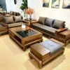 Bộ bàn ghế Sofa zito chân đùi gà gỗ sồi hiện đại